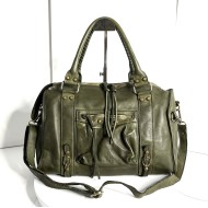 Acker Stylish Military Green Leather Handbag