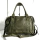 Acker Stylish Military Green Leather Handbag
