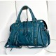 Acker Trendy Teal Blue Leather Crossbody Bag