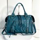 Acker Trendy Teal Blue Leather Crossbody Bag