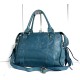 Acker Trendy Teal Blue Leather Crossbody Bag