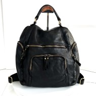 Leather Backpack Aim in Black for Bold Fashion