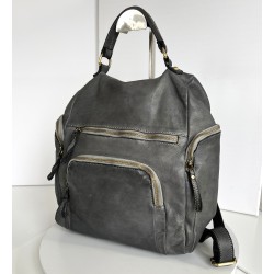 Aim Grey Leather Backpack for Sleek Fashion
