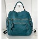 Teal Blue Aim Leather Backpack for Vibrant Looks
