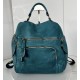 Teal Blue Aim Leather Backpack for Vibrant Looks