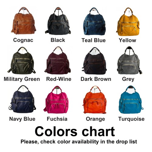 Aim Leather Backpack in Fuchsia for Fun Elegance