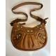 Vintage Cognac Leather Crossbody Bag Brody