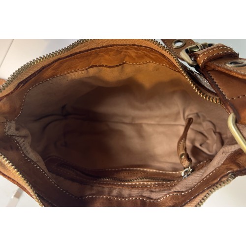 Military Green Leather Crossbody Bag Brody