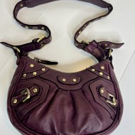Red-Wine Leather Crossbody Bag Brody