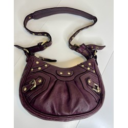 Red-Wine Leather Crossbody Bag Brody