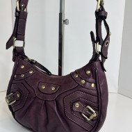 Red-Wine Leather Crossbody Bag Brody