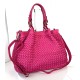 Elow Vibrant Fuchsia Leather Tote Bag