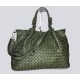 Elow Military Green Italian Leather Tote Bag