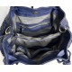 Elow Navy Blue Woven Leather Tote Bag