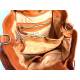 Elow Orange Flechtleder Tote Tasche - Handgefertigte Ledertasche aus Italien: Details und Trageansichten