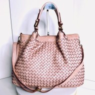 Elow Baby-Pink Italian Leather Tote Bag