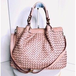 Elow Baby-Pink Italian Leather Tote Bag
