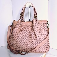 Elow Baby-Pink Italian Leather Tote Bag