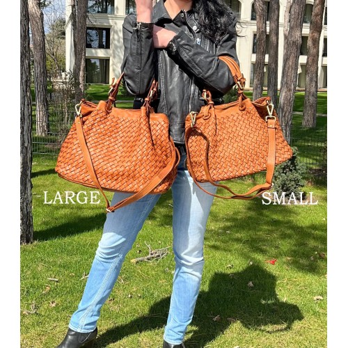 Elow Vibrant Fuchsia Leather Tote Bag