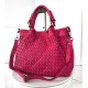 Elow Vibrant Fuchsia Leather Tote Bag