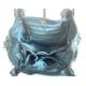 Elow Italienisch Gefertigte Petrolblaue Ledertasche Tote - Handgefertigte Ledertasche aus Italien: Details und Trageansichten