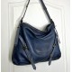 Blue Denim Leather Shoulder Handbag Elya
