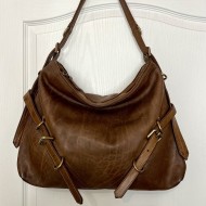 Brown Leather Shoulder Handbag Elya