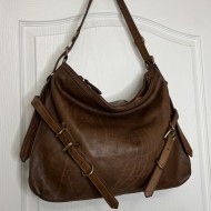 Brown Leather Shoulder Handbag Elya