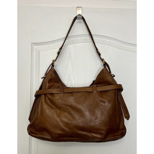 Brown Leather Shoulder Handbag Elya