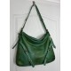 Forest Green Leather Shoulder Handbag Elya