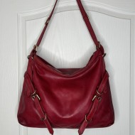 Wine Leather Shoulder Handbag Elya