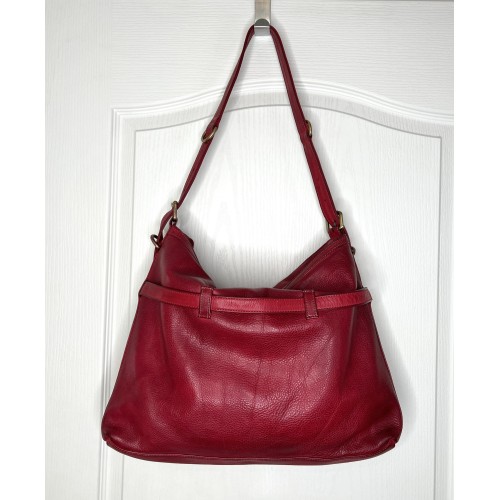 Wine Leather Shoulder Handbag Elya