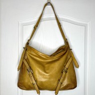 Yellow Leather Shoulder Handbag Elya