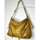 Yellow Leather Shoulder Handbag Elya