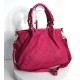 Fuchsia Woven Leather Handbag Elza