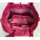 Fuchsia Woven Leather Handbag Elza