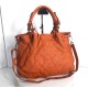 Orange Woven Leather Handbag Elza