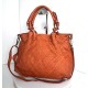 Orange Woven Leather Handbag Elza
