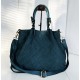 Teal Blue Woven Leather Handbag Elza