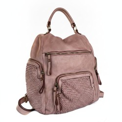 Jerry Baby Pink Washed Leather Backpack Jerry Baby Pink Washed Leather Backpack