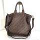 Kaila Taupe Washed Woven Leather Tote Handbag