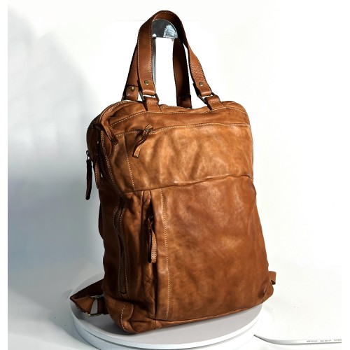 Leather Backpack Cognac Roni