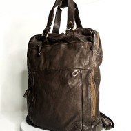 Leather Backpack Dark Brown Roni