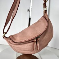 Baby Pink Leather Belt Bag Simon Feminine & Chic