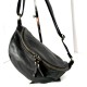 Black Belt Bag Italian Leather Crossbody Simon