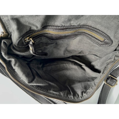 Black Belt Bag Italian Leather Crossbody Simon