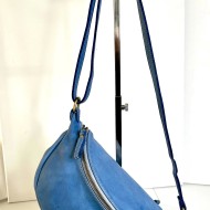Blue Denim Leather Belt Bag Simon Laid-Back Style