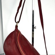 Cherry Red Leather Belt Bag Simon Vibrant Italian Leather