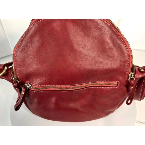 Cherry Red Leather Belt Bag Simon Vibrant Italian Leather