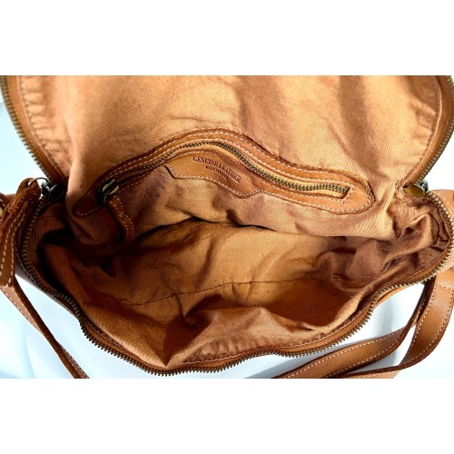 Cognac Leather Belt Bag Warm Italian Crossbody Simon